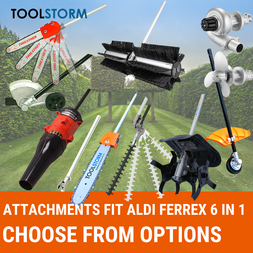 Attachments with Pole FOR ALDI Ferrex 6-in-1 Multi Garden Tool 700305 PMF3300-6P