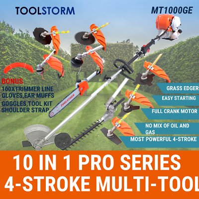 4-STROKE Pole Chainsaw Hedge Trimmer Grass Edger Brush Cutter Whipper Snipper