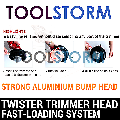 TWISTER FULL ALUMINUM BUMP FEED LINE TRIMMER HEAD WHIPPER SNIPPER BRUSH CUTTER