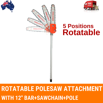 ROTATABLE Pole Saw Chainsaw Attachemnt For vidaXL Brushcutter Whipper Snipper