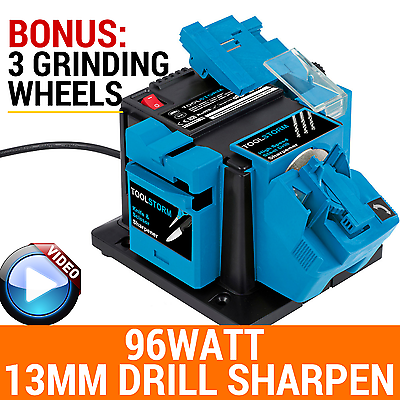 3XWHEELS MULTI ELECTRIC TOOL SHARPENER 96W HSS Drill Bit13MM SCISSOR KNIFE BLADE