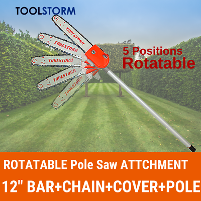 9T SHAFT ROTATABLE Pole Saw Chainsaw Attachemnt For Brushcutter Whipper Snipper