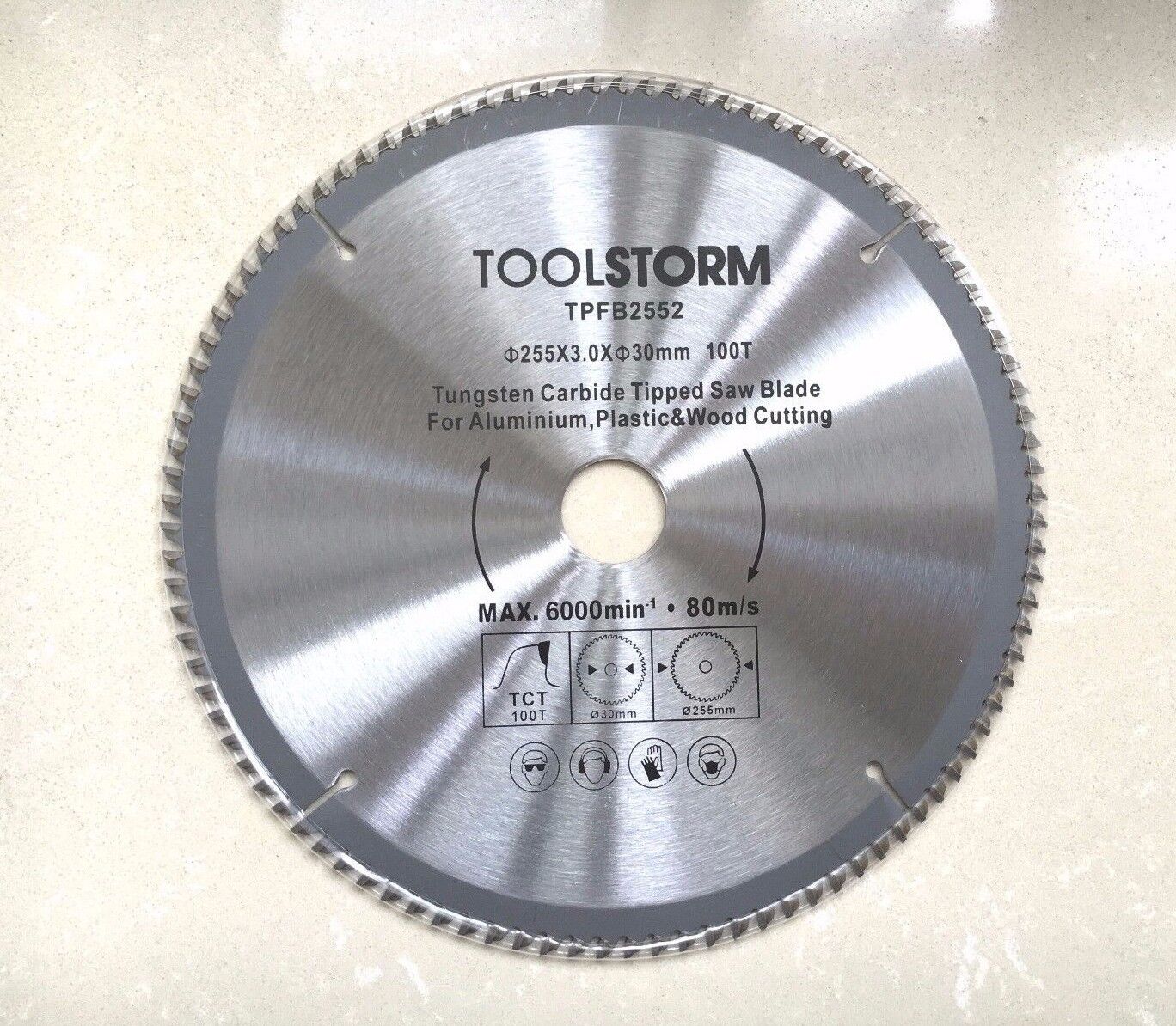 2PC Circular Saw Blade 255mm 100T FOR ALUMINIUM 64T FOR TIMBER 30MM BORE