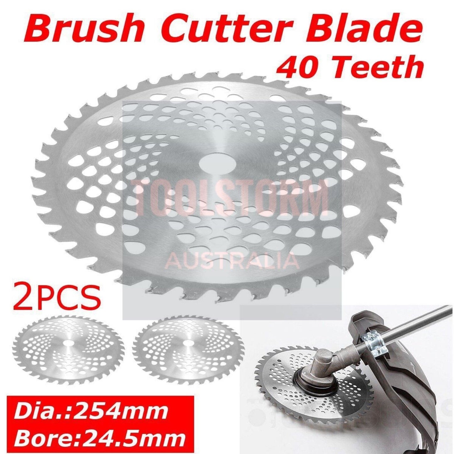 2x NEW Carbide Tipped 40 Tooth Brush Cutter Blade Whipper Snipper Brushcutter