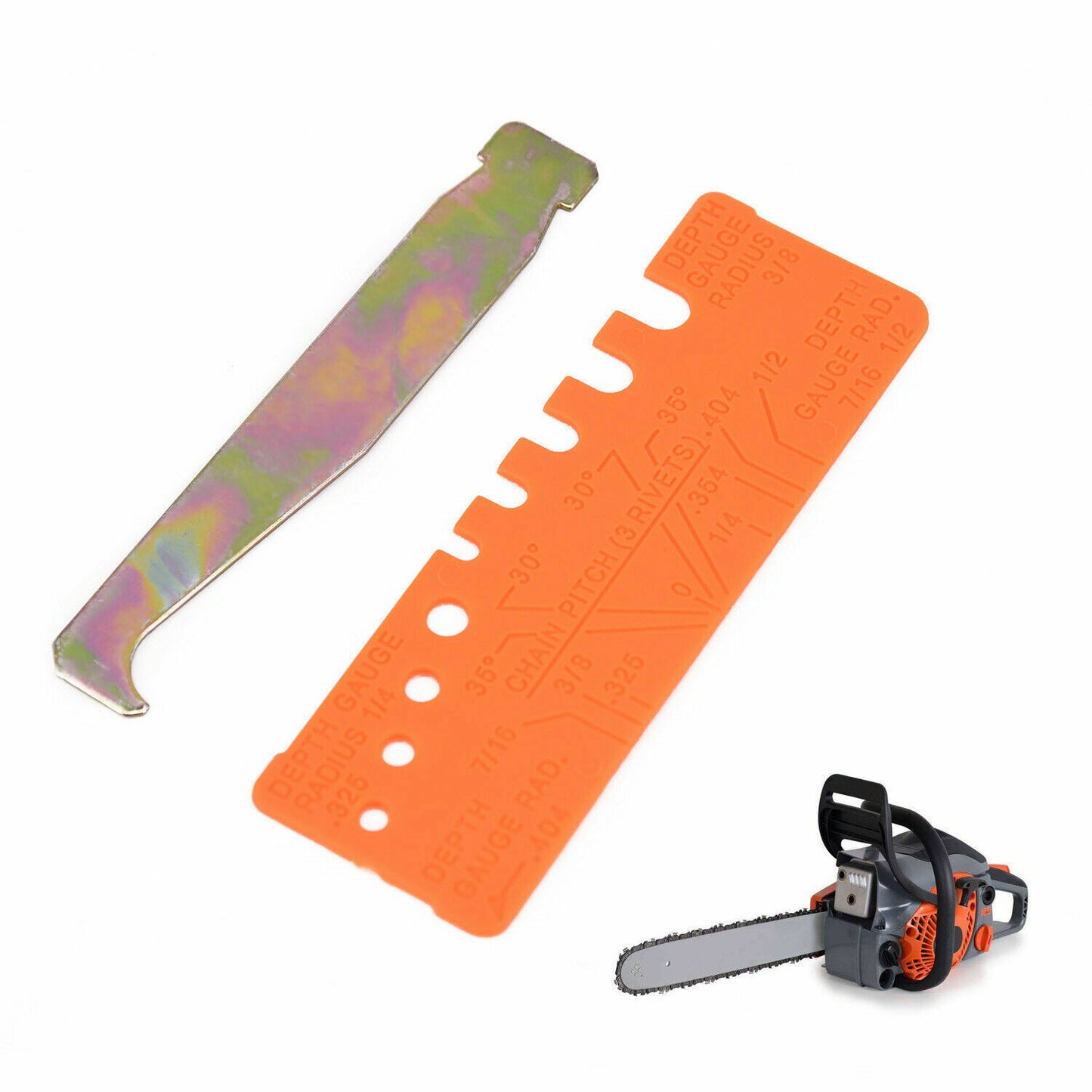 Quick check Gauge and Guide Bar Groove Cleaner 2pc For Chainsaw Bar and Chain