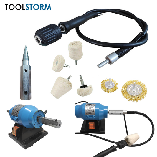 Spindle+flexible chuck+Buffing Wire wheels for 6" bench grinder Metal Polishing