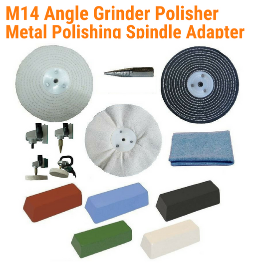 10pcsPolishing Kit Metal Buffing Wheel Compound 6" x 1/2" Fit Angle Grinder M14