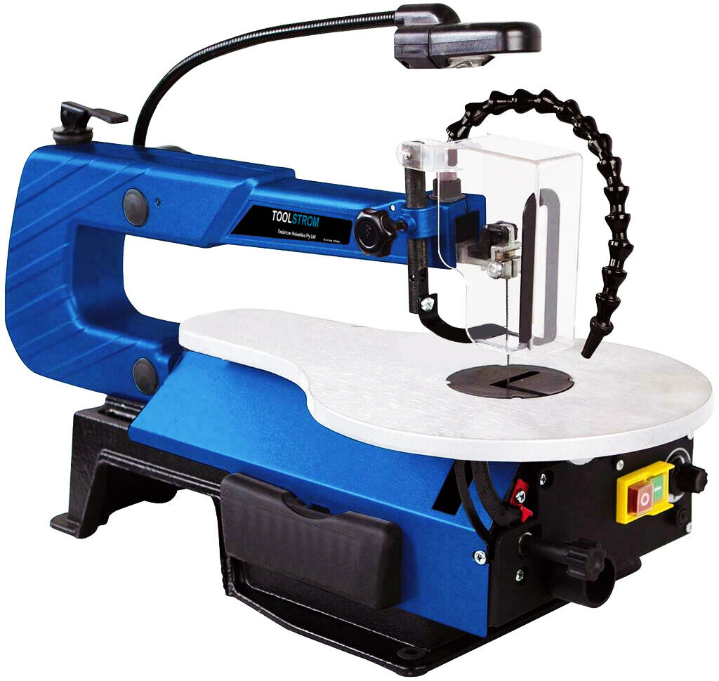 16" 120W Variable Speed Scroll Saw Tool Electric LED Lamps With 5 Free Blades