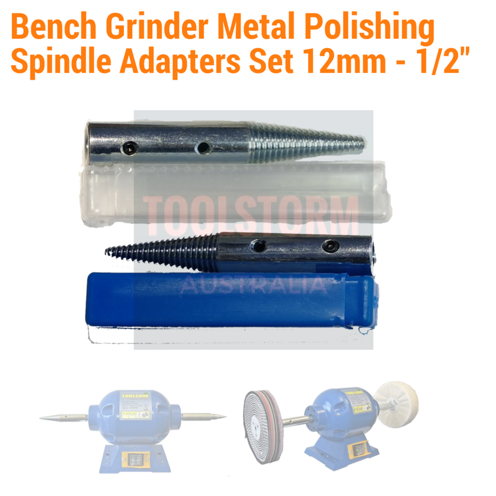 3 150W Mini Bench Grinder Polisher With TOOLSTORM 3 Metal