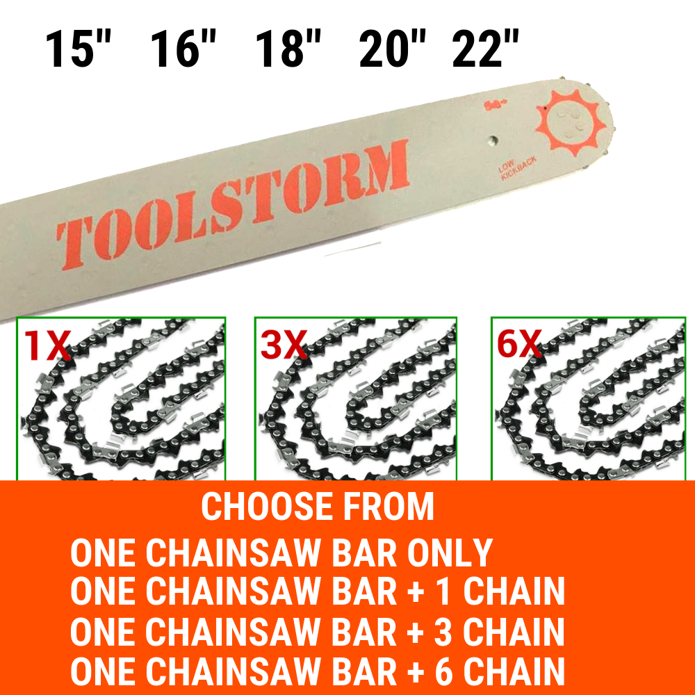 CHAINSAW BAR & CHAIN FIT X-BULL 62CC CS6200 75CC CS7500 15"16"18" 20" 22"