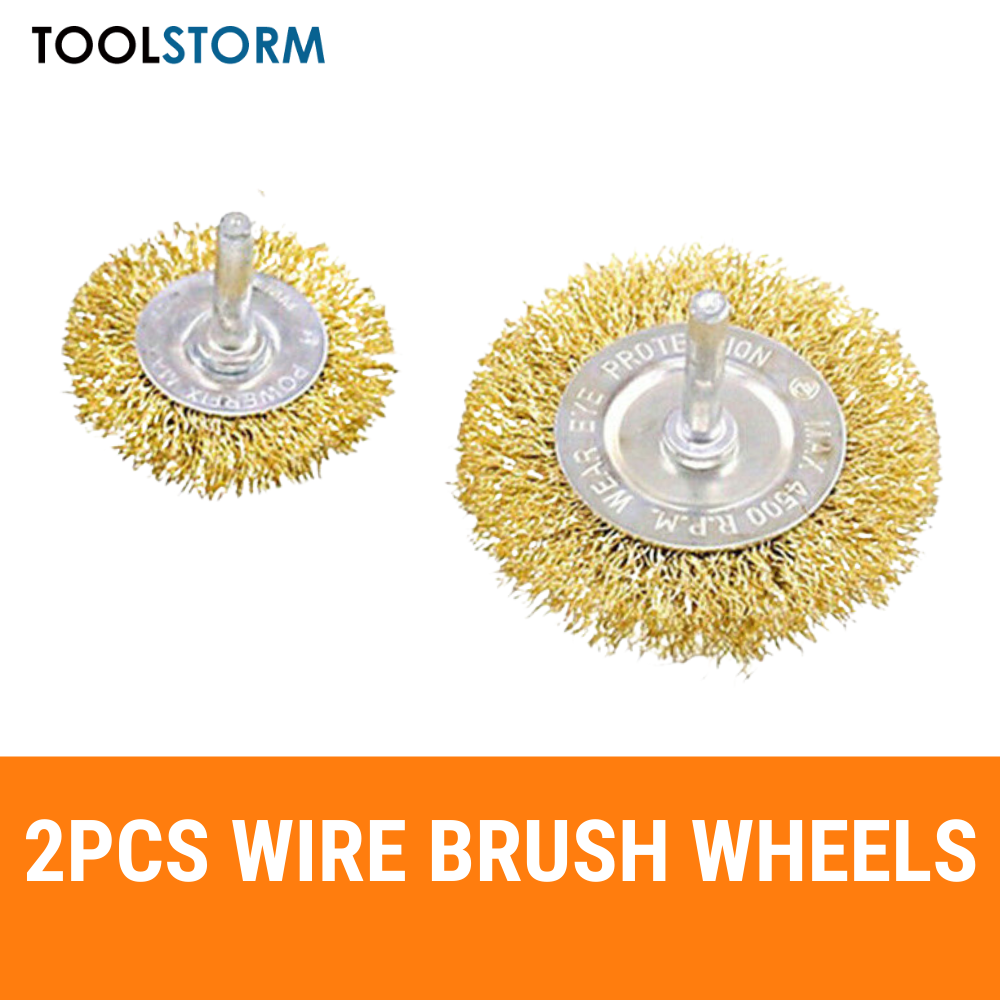 Metal polishing kit with 1.3m flexible chuck 6mm, 6pcs Buffing Wire Brush wheels