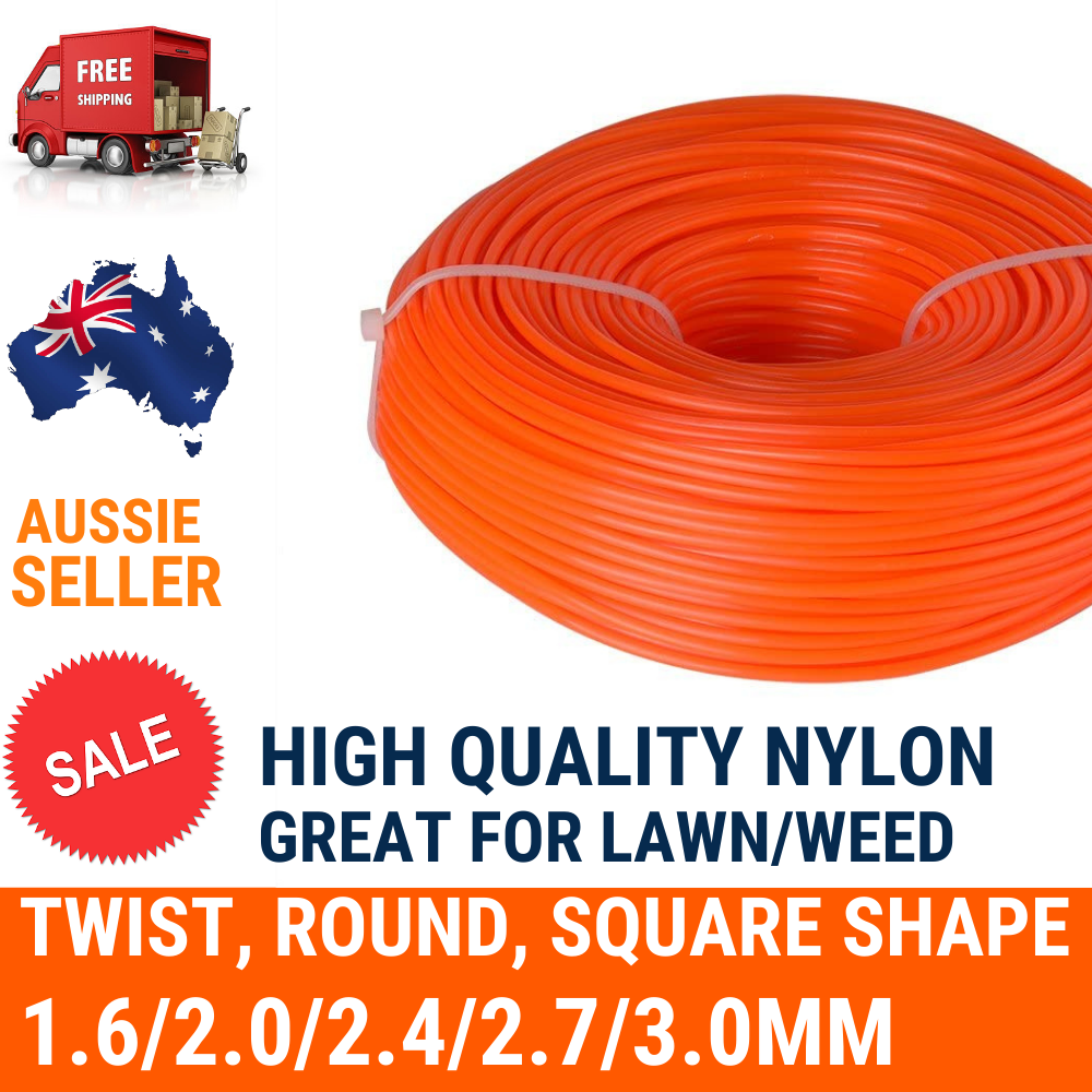 Twist, Round, Square Shape 1.6 2.0 2.4 3.0mm Trimmer line Whipper Snipper Cord