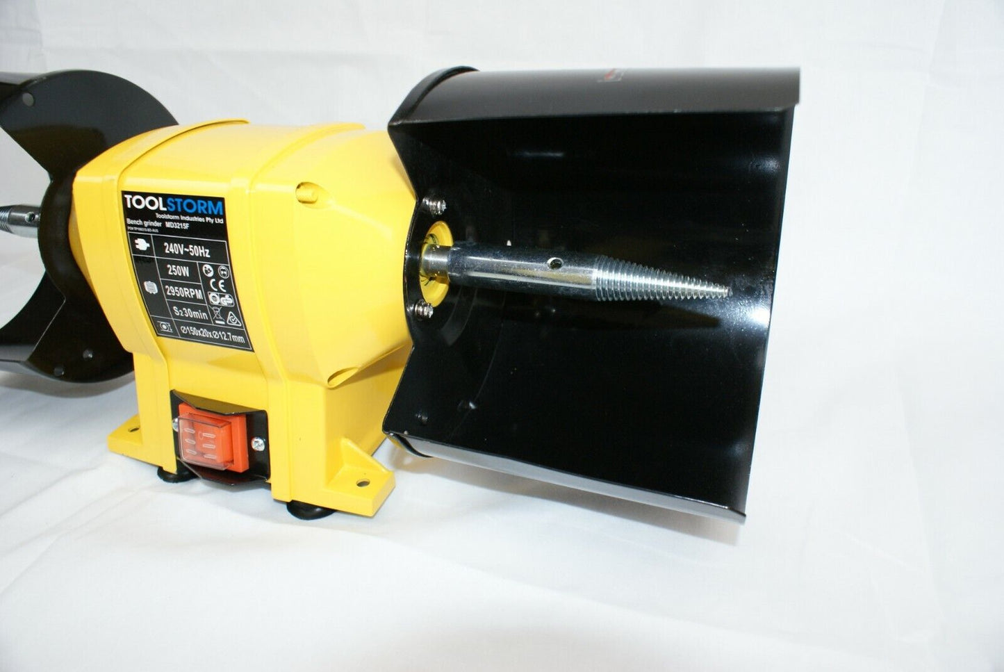 150mm Induction Bench Grinder & Metal Polishing Puffing Sander Kit & SafetyGuard