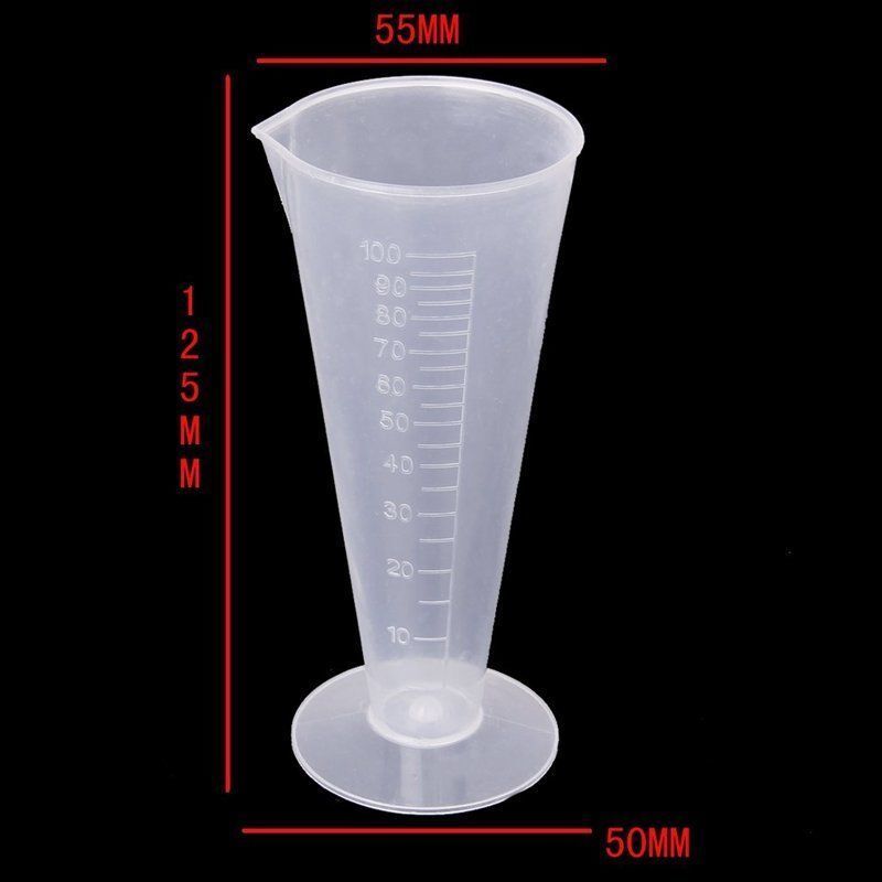 10PC 100ml Plastic Measure Graduated Measuring Rice Medicine Cup Liquid