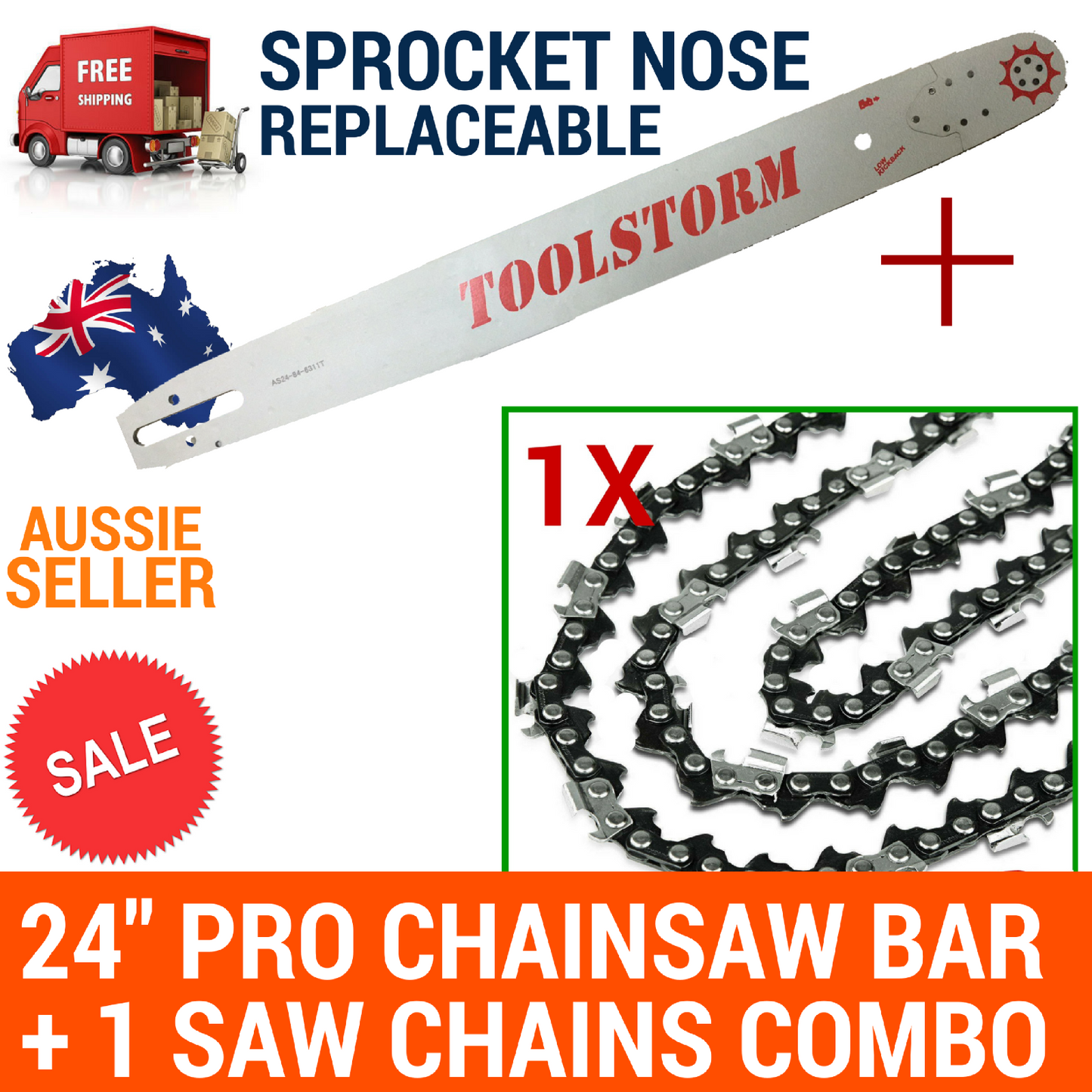 NEW CHAINSAW BAR & CHAIN FIT MTM Chainsaw 58SX 62SX 72SX 15" 16" 18" 20" 22" 24"