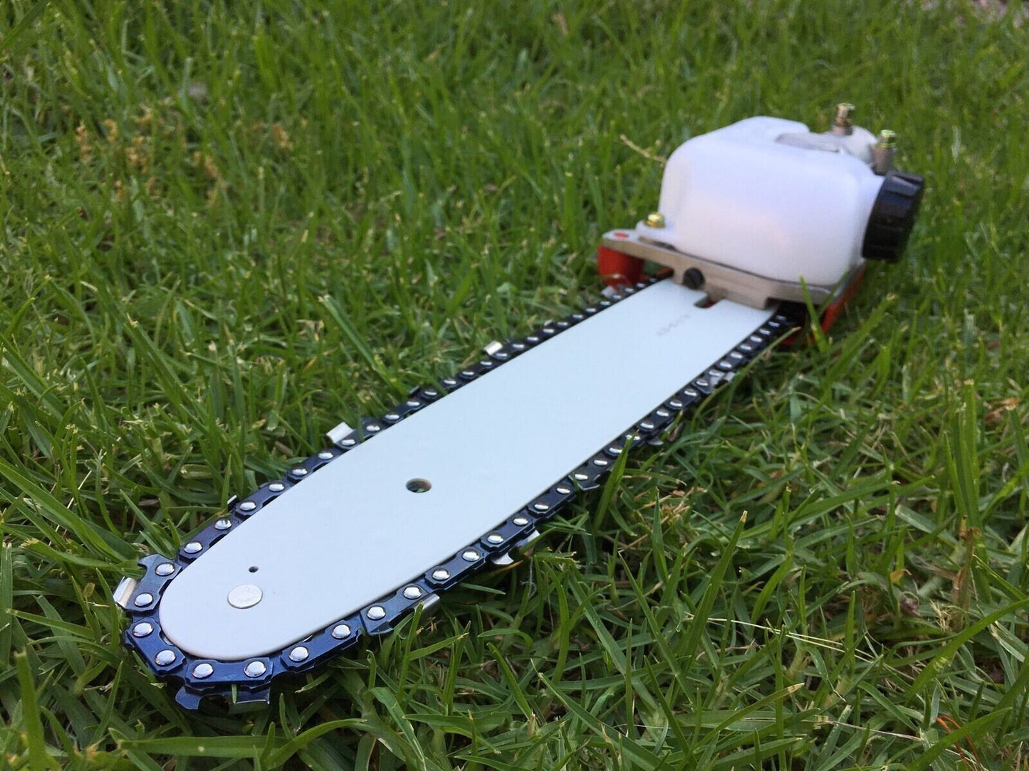 Chainsaw Head 12" Bar & 2 Chain - Fit 24mm Pole w/5mm Square Shaft grass trimmer