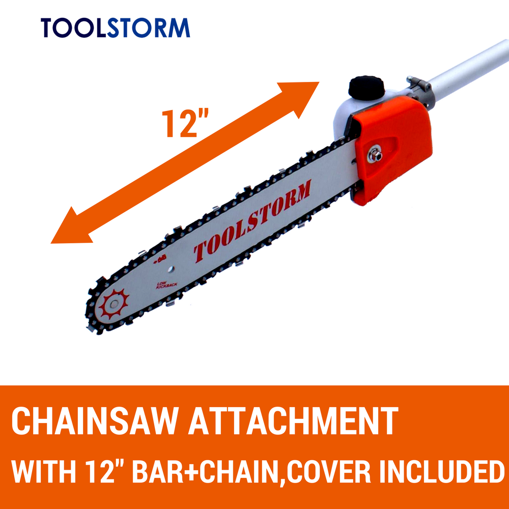 4-STROKE Long Reach Backpack Pole Chainsaw Hedge Trimmer Pruner Chain Saw Cutter