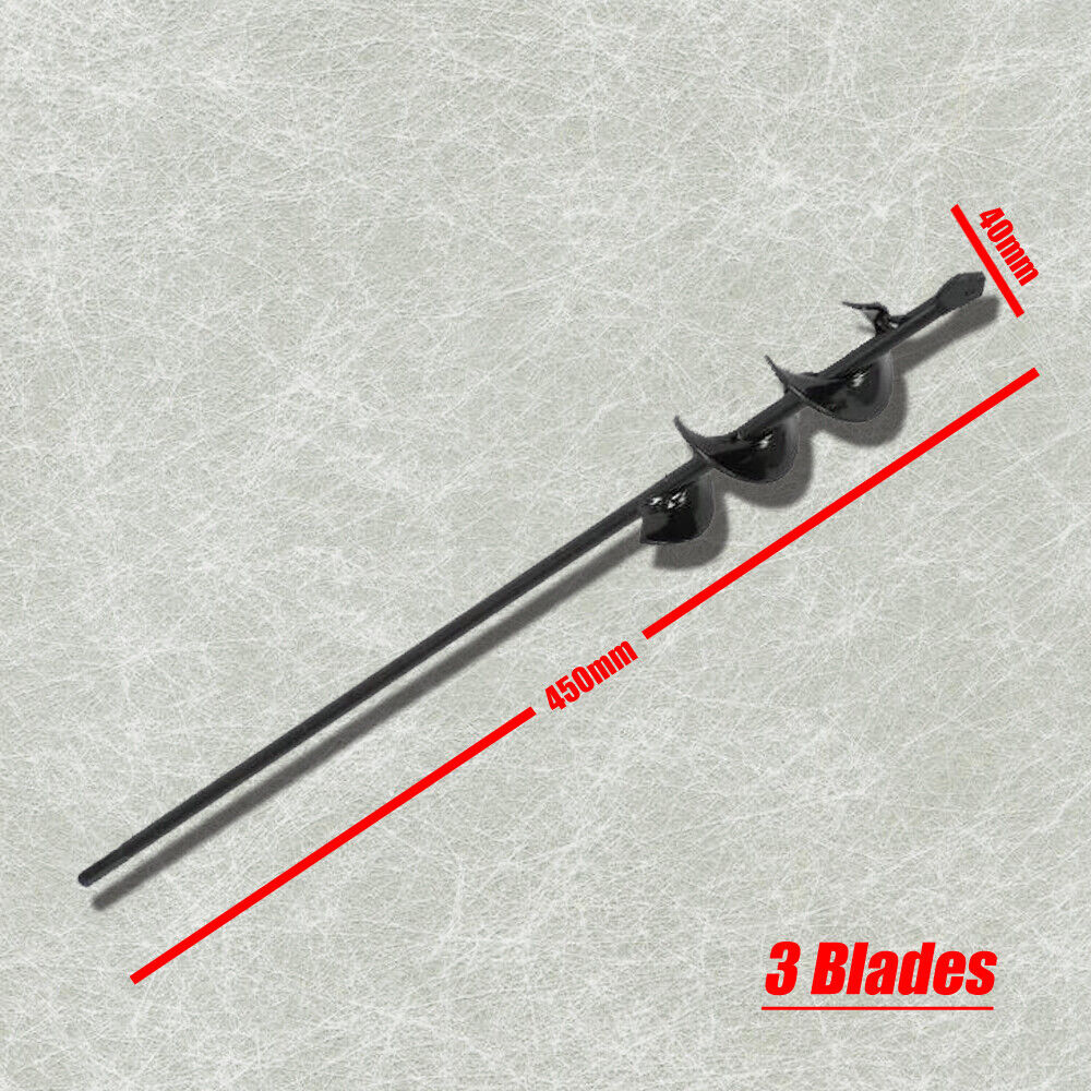 Small Garden Auger Planter Post Hole Digger Attache to Power Drill Ø40mm x 450mm