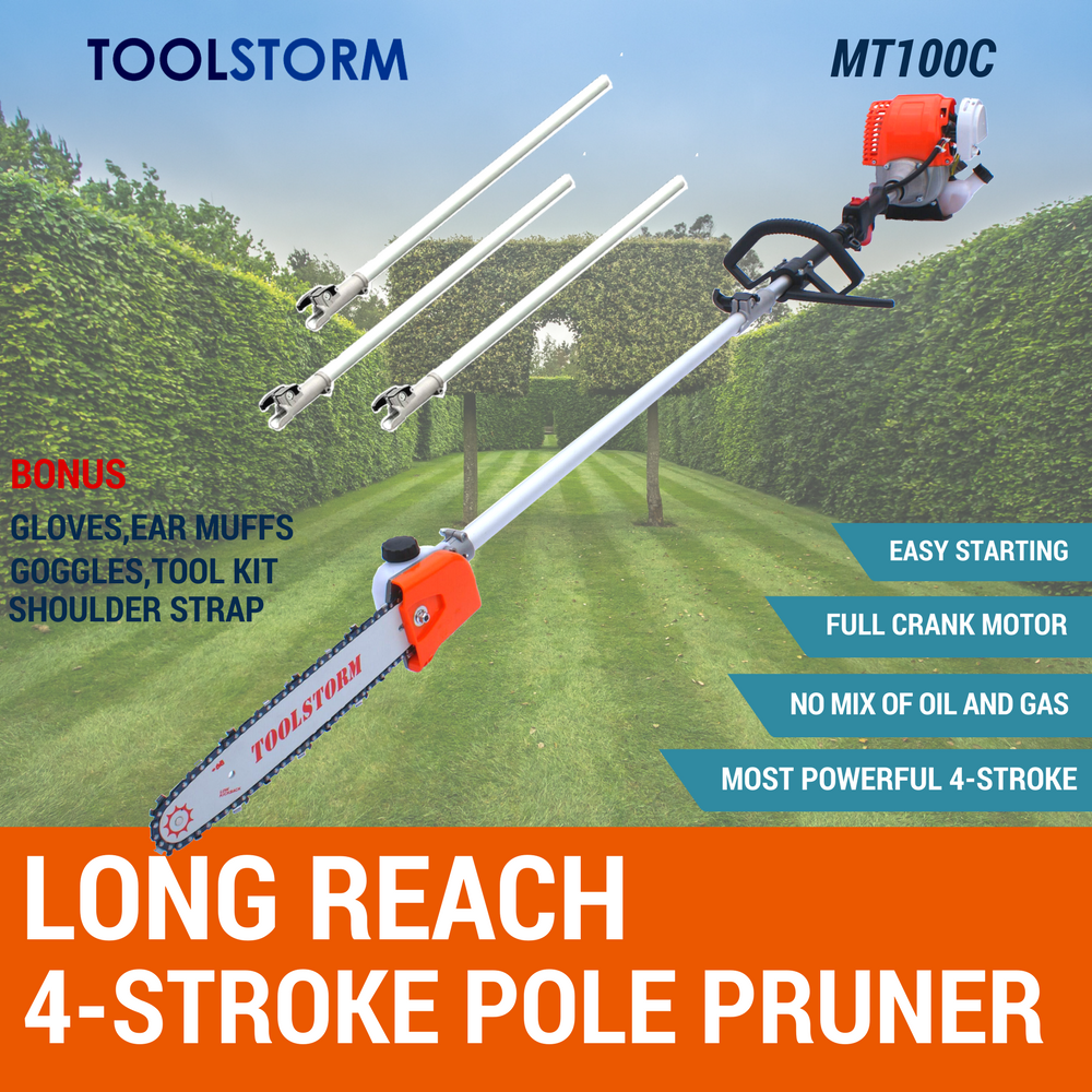 4 Stroke Pole Chainsaw Hedge Trimmer BrushCutter Whipper Snipper Vibrator Tiller