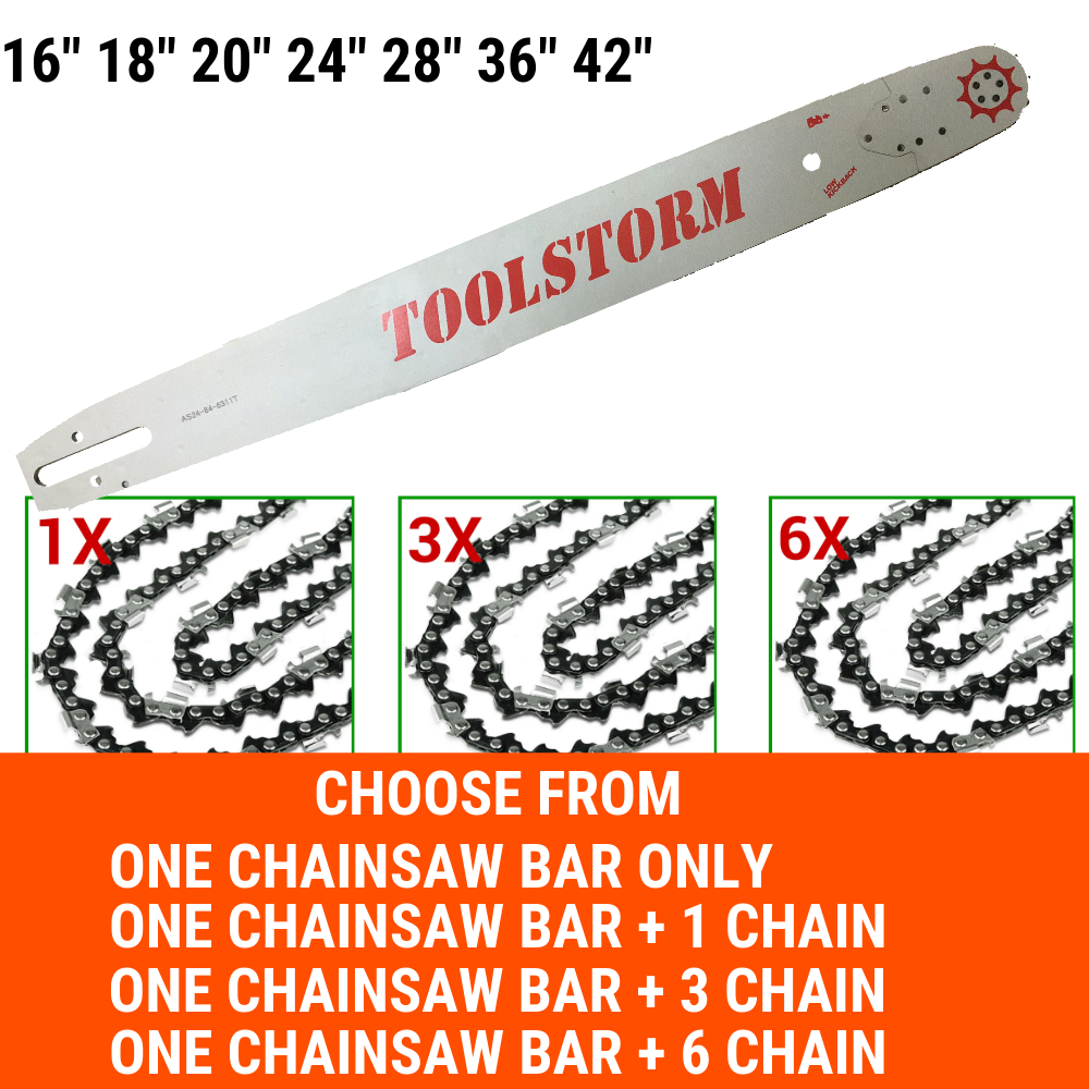 16" 18" 20" 24" 28" 36" 42" BAR & CHAIN COMBO for Baumr-Ag Sx72 Sx76 Chainsaw