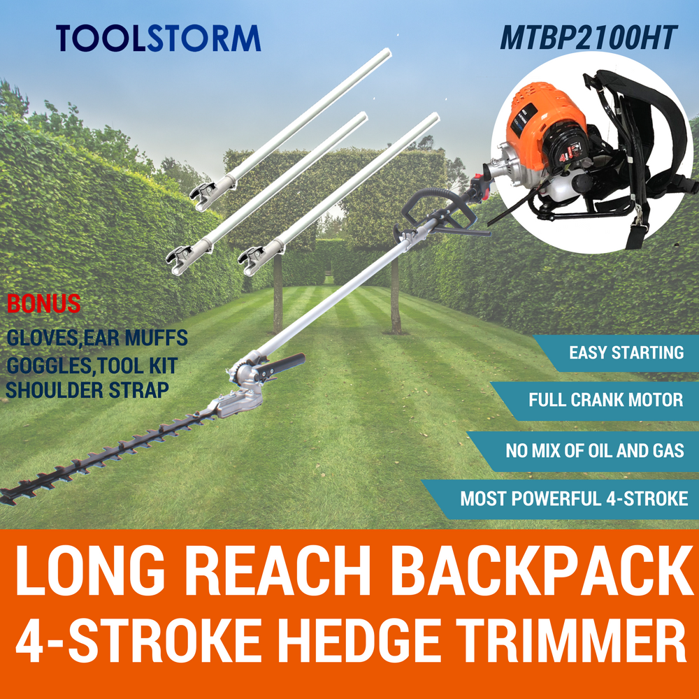 4-STROKE Backpack Brushcutter Whipper Snipper Hedge Trimmer Polesaw Multi Tool