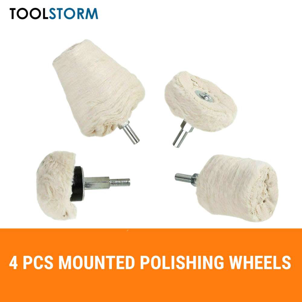 Metal polishing kit with 1.3m flexible chuck 6mm, 6pcs Buffing Wire Brush wheels