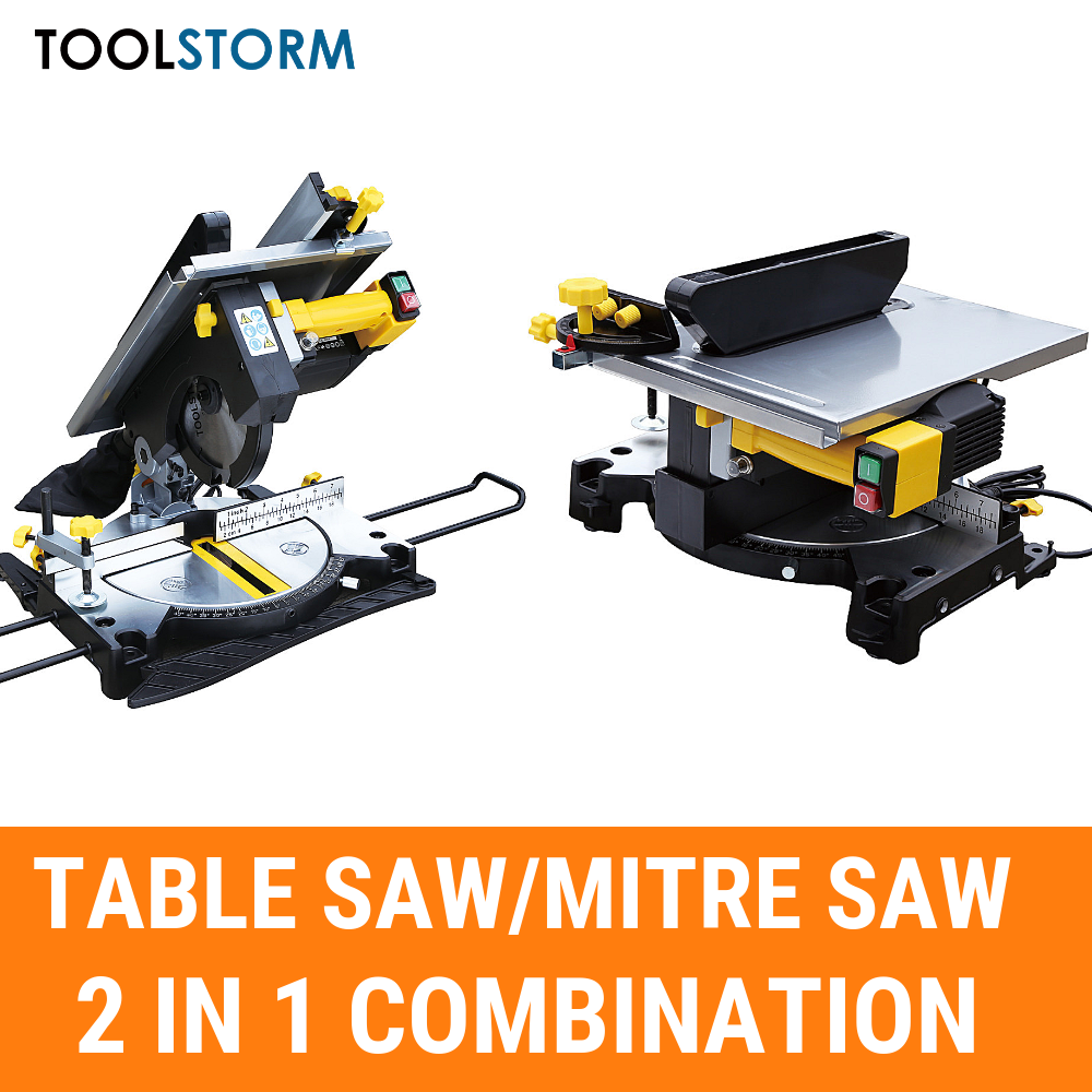 PRO Mitre Saw Table Saw Combo Electric Bench Drop Saw Extension 210mm 2 in 1