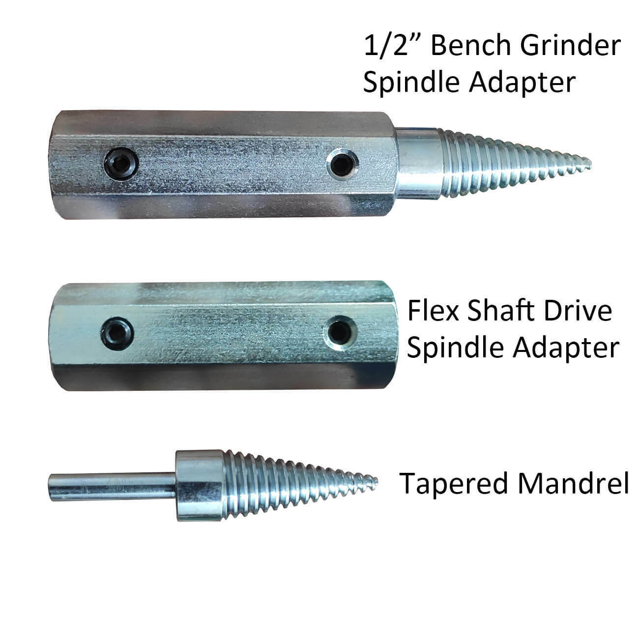 Spindle+flexible chuck+Buffing Wire wheels for 6" bench grinder Metal Polishing