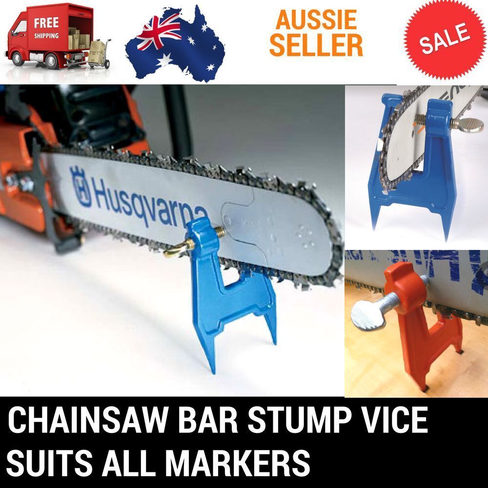Stump Vice Chainsaw Bar Chain File Sharpening Sharpener Fits Stihl/Husqvarna etc