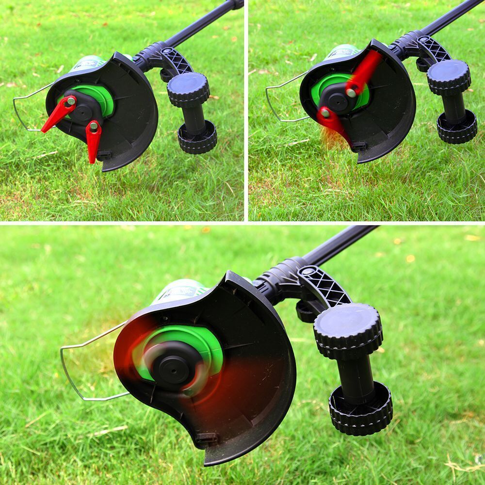 20V Lithium Grass Trimmer Lawn Grass Edge Brush Cutter w/ Blade & Wheels