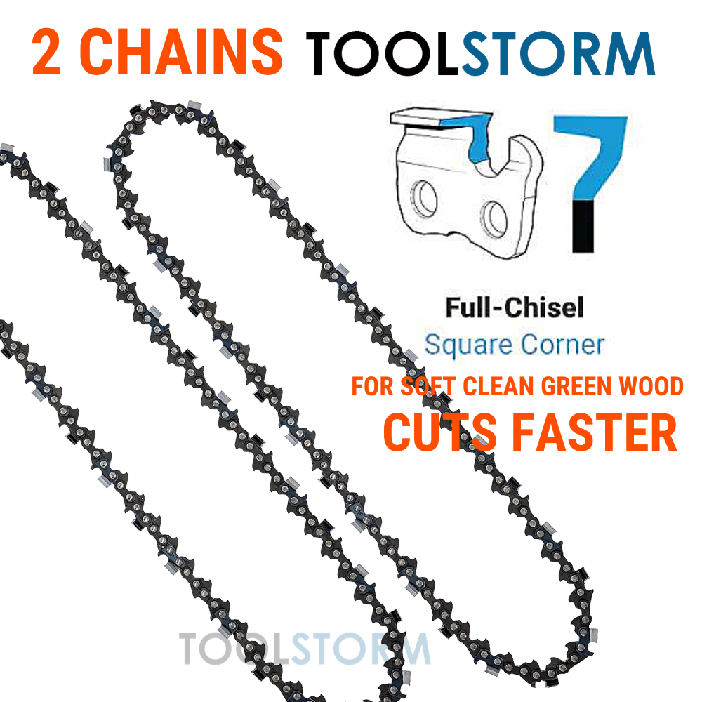 2X Chain Full Chisel For Homelite 1400WATT 16" 400MM Chainsaw Model EKS1400