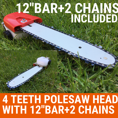 POLE SAW HEAD 12" BAR+2CHAIN FIT Victa Tornado Plus TTS2226 Line trimmer