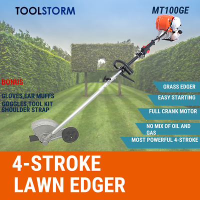 4-STROKE Lawn Edger Petrol Garden Grass Weed Trimmer Blade Cutting