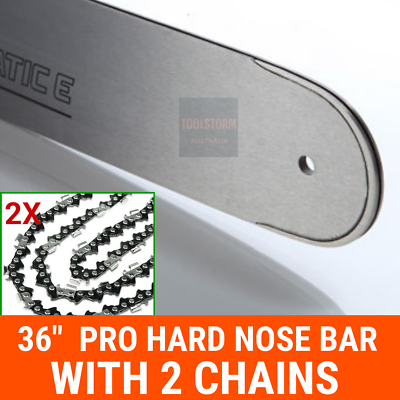 36" CHAINSAW HARD NOSE BAR for STIHL 404 063 & 2 CHAIN MS880 090 088 08s 076 070