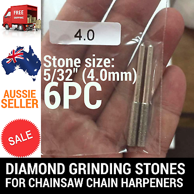 6 X 5/32 DIAMOND GRINDING STONES for 12 Volt Chainsaw Chain Sharpener STIHL ETC