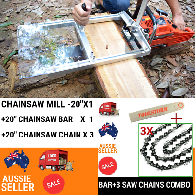 20” Mill+20”Bar + 3 Chain Fit Husqvarna Chainsaw -FIT MODEL 565 565AT