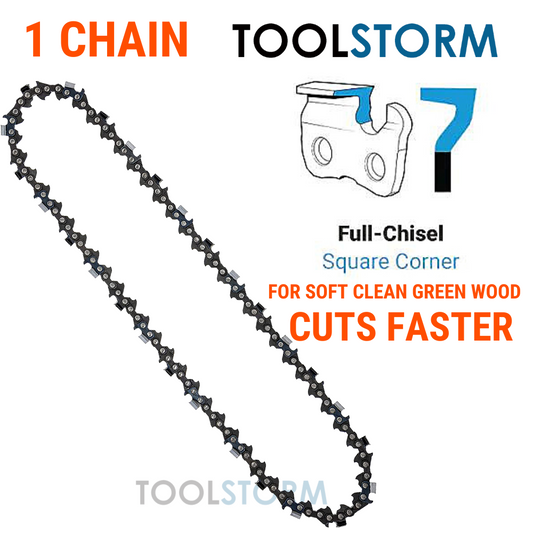 1XChainsaw Chain 18" Full Chisel Fit Baumr-AG SX45 Giantz 18" ROK 45CC