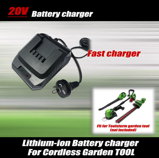 Battery Fast Charger 20V Lithium-Ion Fit TOOLSTORM Garden Tool Blower Trimmer