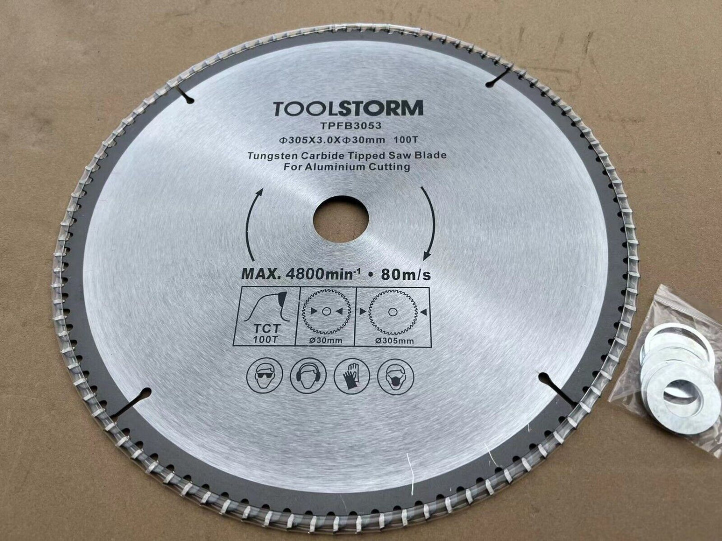 2PC TABLE SAW BLADE 12" 305mm 60T,100T ARBOR 30MM FOR SCHEPPACH HAFCO WOODMASTER