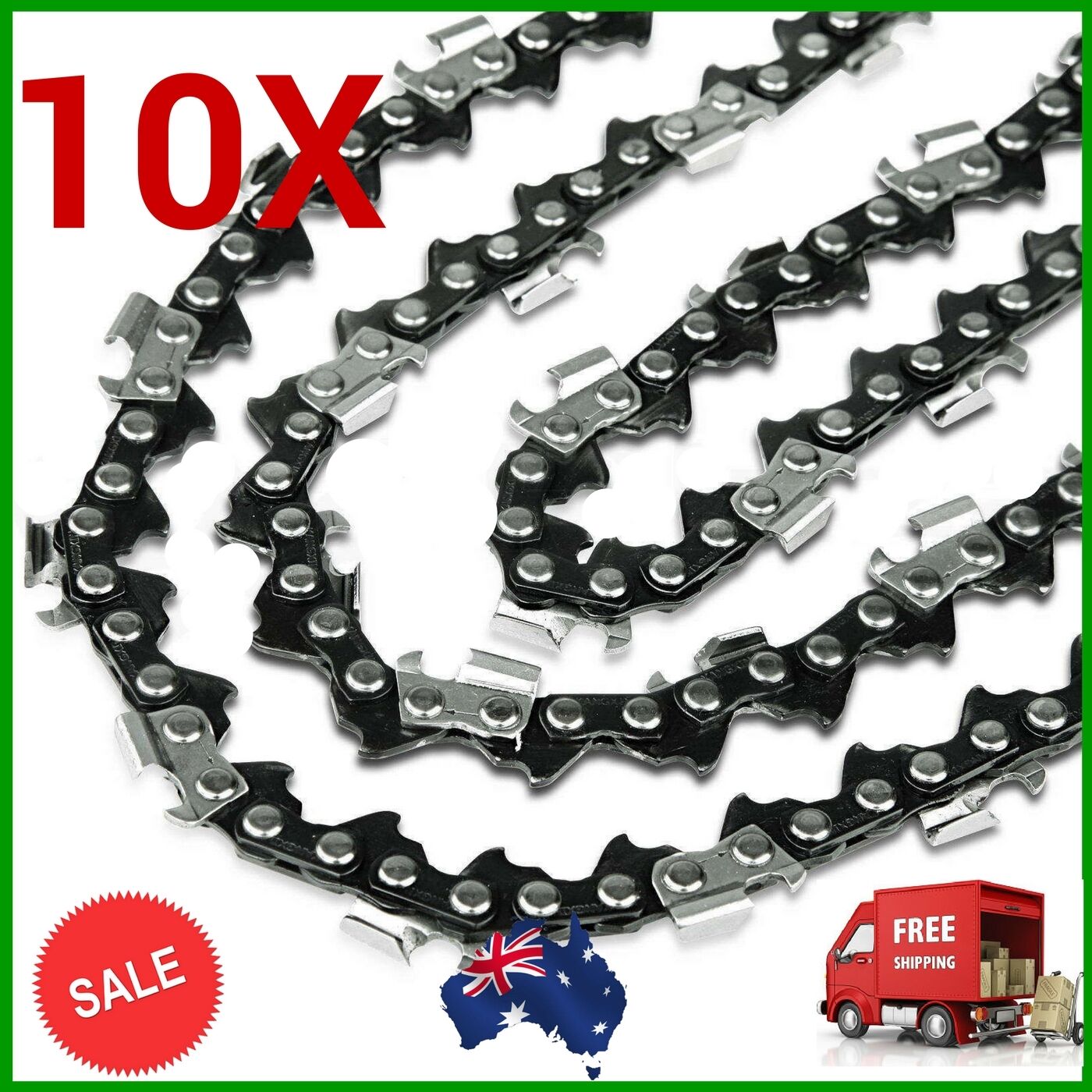 10XChainsaw Chain 325 050 72DL Fit Makita EA4300F 42.4CC 450mm 18" Bar