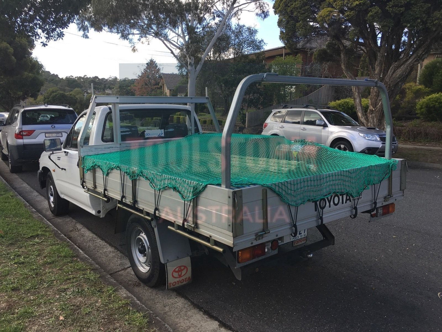 2X CARGO NET 2X3 UTE TRAILER TRUCK 2MX3M NYLON 35MM MESH BUNGEE CORD 15PC HOOK