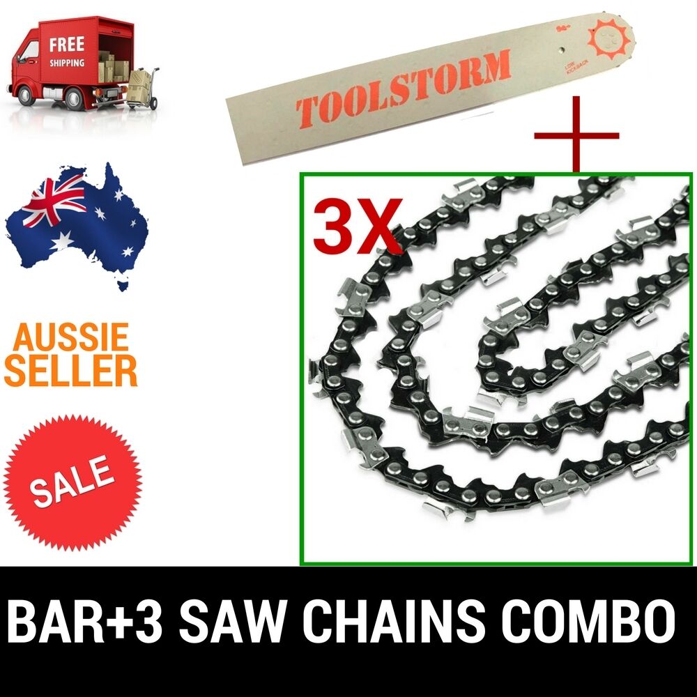 10" CHAINSAW BAR & 3 CHAIN Fit Echo 25cm 25cc Top Handle Chainsaw CS-2511TES