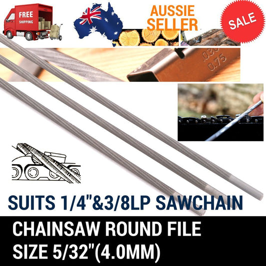 5/32" 4mm CHAINSAW CHAIN ROUND FILES 1/4" & 3/8LP Stihl BAUMR-AG Sharpening
