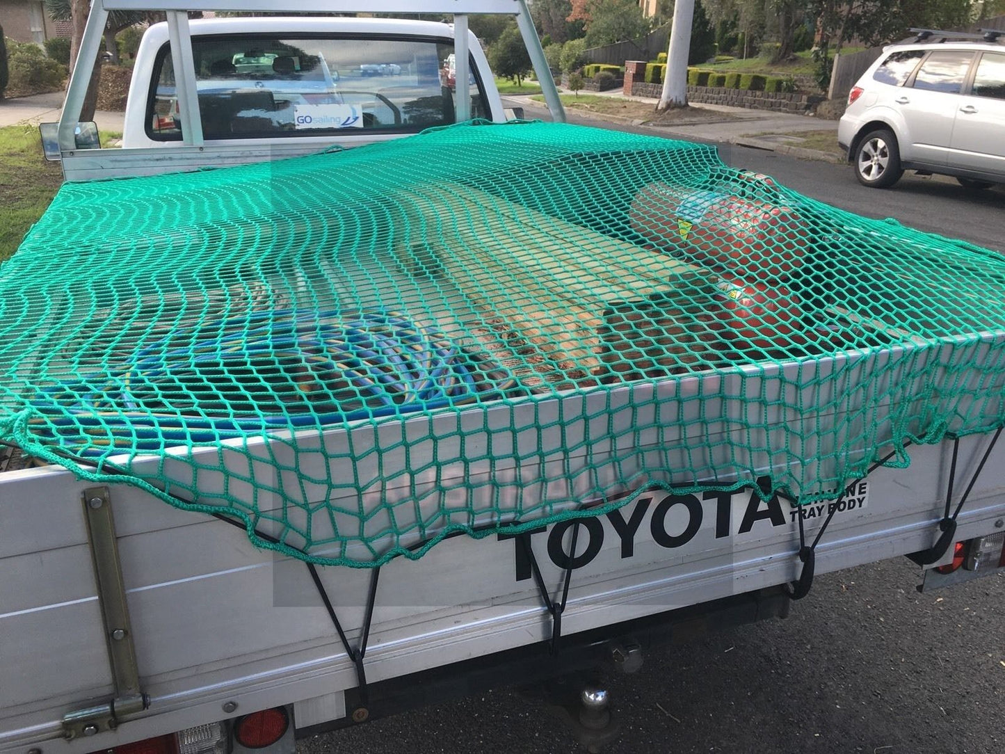 CARGO NET 2MX3M FREE 15PC HOOK UTE TRAILER TRUCK NYLON 35MM MESH BUNGEE CORD