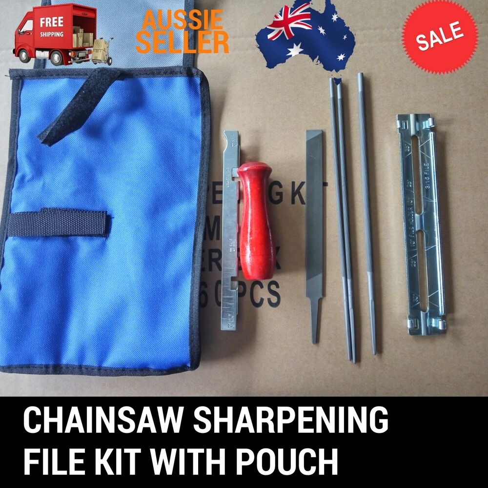 Chainsaw Chain Files Guide Kit Flat 13/64" Depth Gauge Sharpening for 3/8" chain