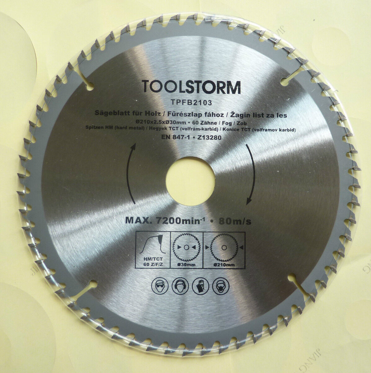 3PC TCT Drop Saw/Compound Mitre Saw Blade 210mm 24T,48T,60T Bore 30/25.4/16/10