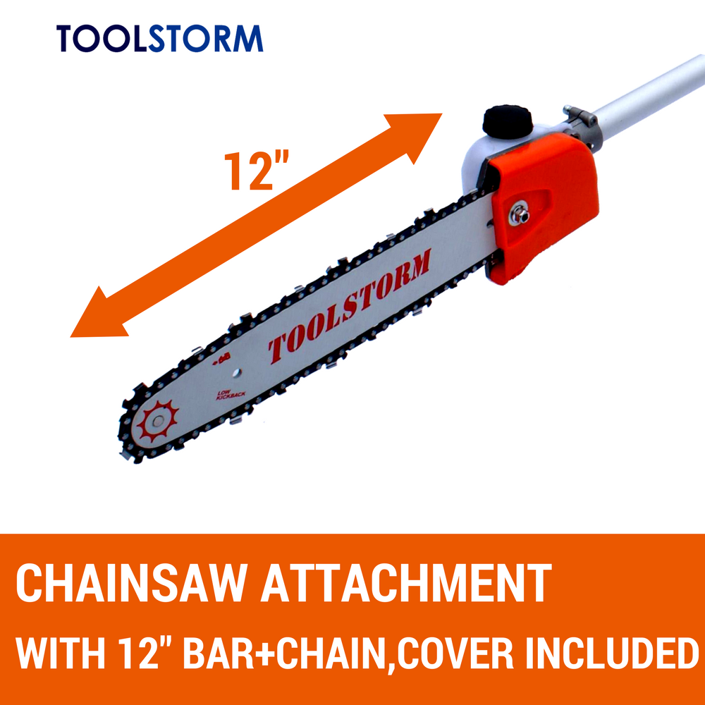 4-STROKE Long Reach Pole Chainsaw Hedge Trimmer Pruner Chain Saw Cutter Multi