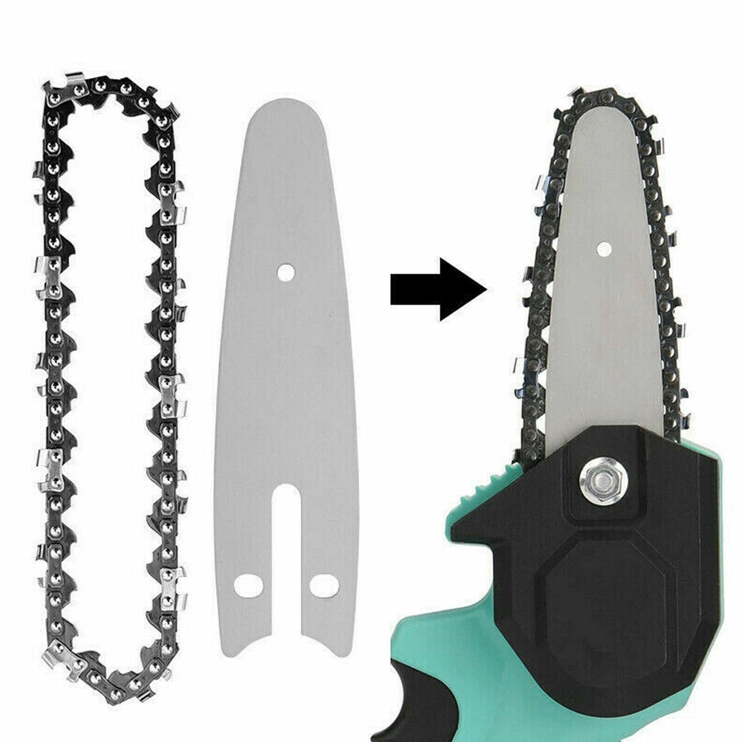 4" 4 inch Chainsaw Chain and bar Fit Ebay Cordless Chain Saw with 28 links 1/4‘