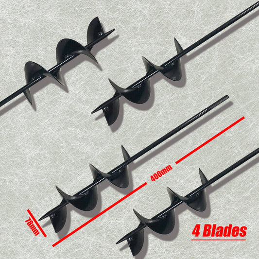 Garden Auger Power Earth Post Hole Digger Planter Drill Bit Ø78mm x 400mm