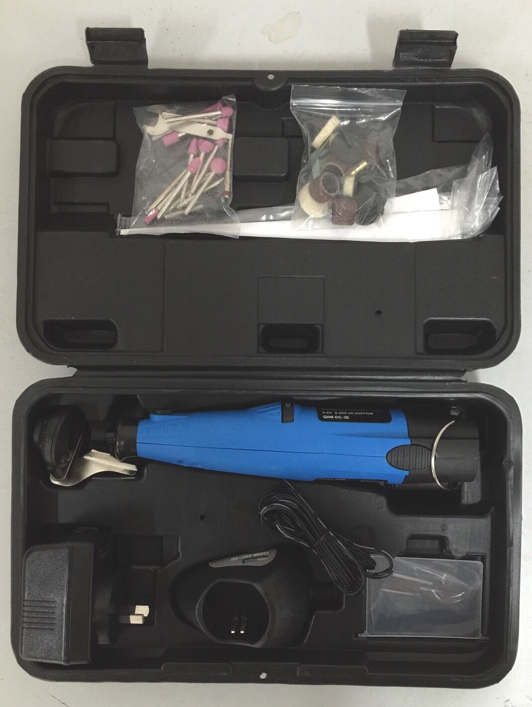 CORDLESS ROTARY TOOL 48PC MINI GRINDER SANDER POLISHER CUTTER DRILL LED LIGHT